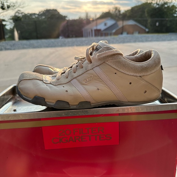 Diesel Industry Wish Size 10 women Shoes Vintage Beige Trainers Sneakers Leather - Picture 2 of 8